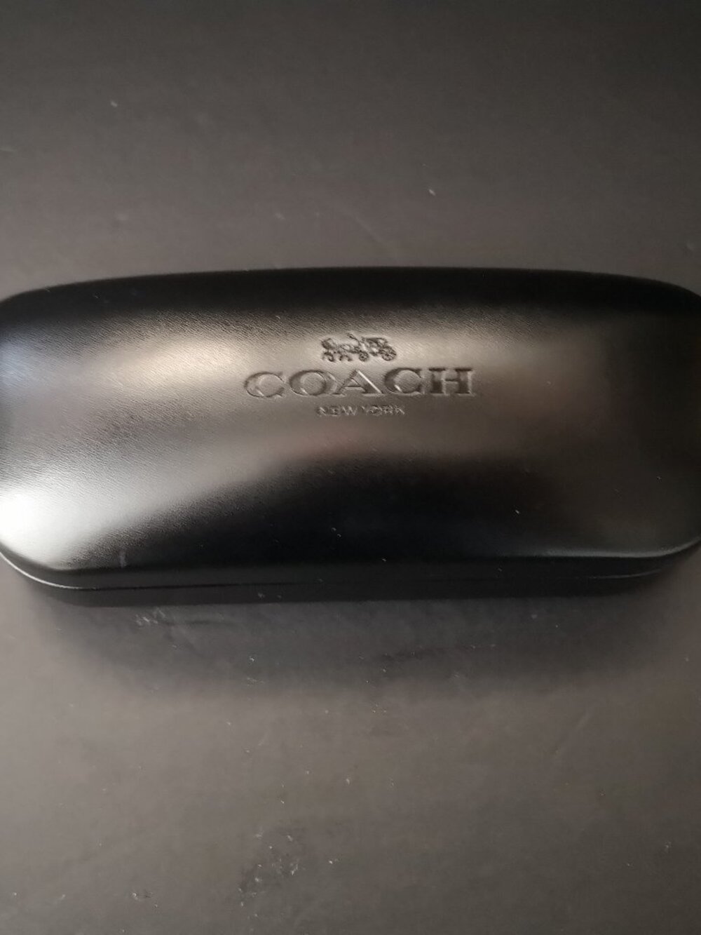 Coach Black Eyeglass/Sunglass Hard Clamshell Case Only Felt Lined Unisex 1990's